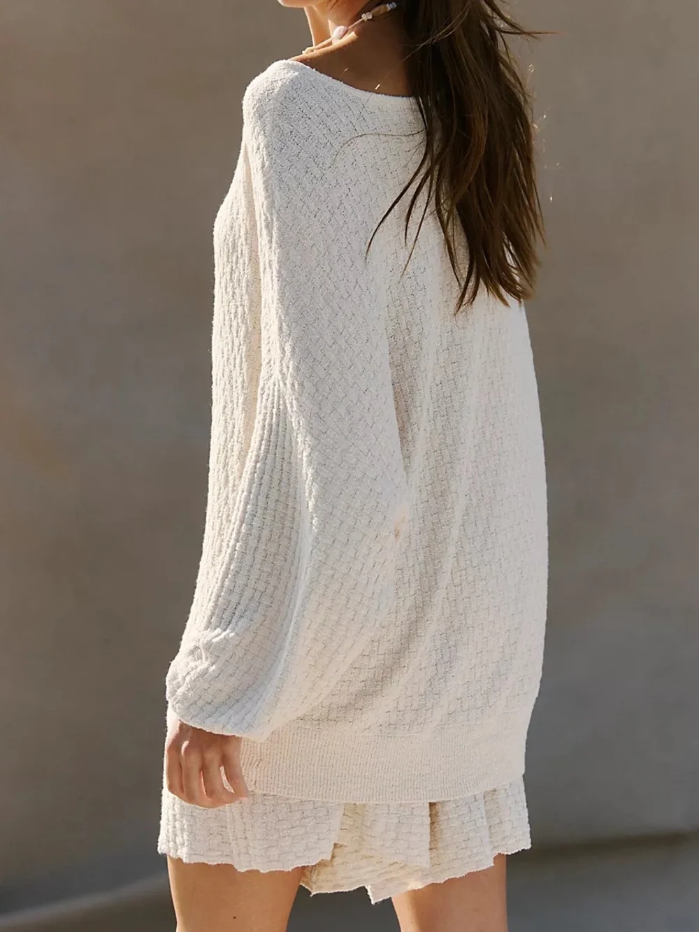 NWOT Free People Free-est Rowan Sweater Short Set Size Large